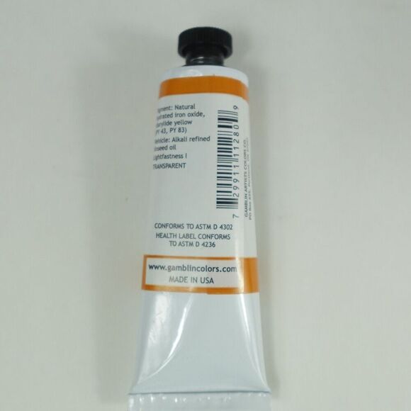 Gamblin Artist Oil Colors Gold Ochre 37ml Series 2 - Picture 2 of 4